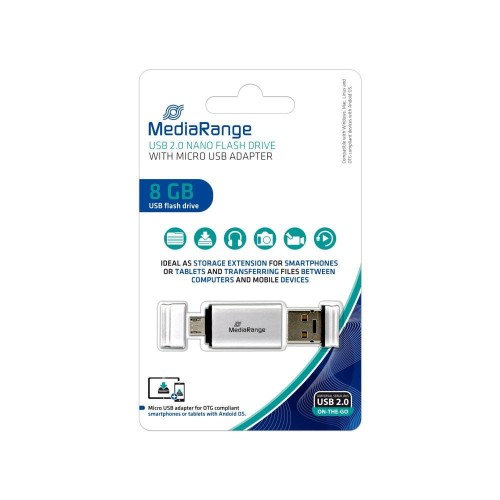 Pendrive MediaRange MR930 8GB USB 2.0 + MicroUSB - 979219