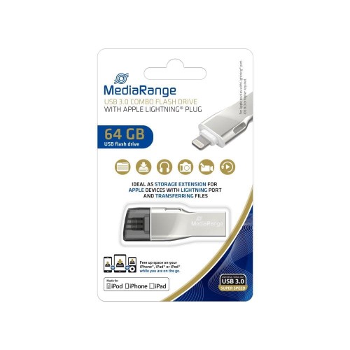 Pendrive MediaRange MR983 64GB USB 3.0 + Lightning - 979239