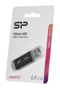 Pendrive Silicon Power ULTIMA U02 64GB USB 2.0 Black
