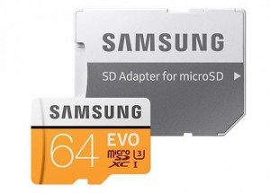 Karta pamięci Samsung 64GB MicroSDXC Evo zapis 20MB/s odczyt 48MB/s + adapter SD