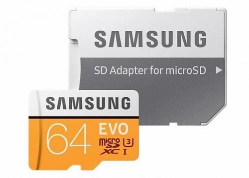 Karta pamięci Samsung 64GB MicroSDXC Evo zapis 20MB/s odczyt 48MB/s + adapter SD - 979491