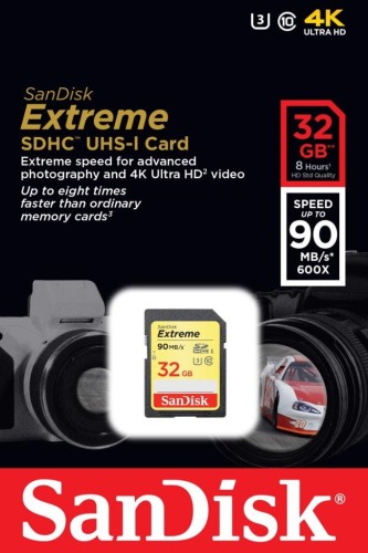 Karta pamięci SDHC SanDisk Extreme 32GB 90MB/s Class 10 UHS-I U3 - 690446
