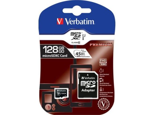 Karta pamięci MicroSDXC Verbatim 128GB Class 10 + adapter - 979783