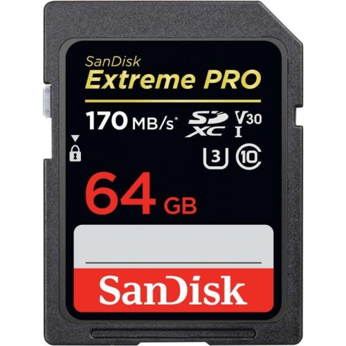 Karta pamięci SDXC SanDisk EXTREME PRO 64GB 170/90 MB/s V30 UHS-I U3 - 627076