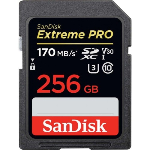 Karta pamięci SDXC SanDisk EXTREME PRO 256GB 170/90 MB/s V30 UHS-I U3 - 627097