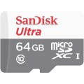 SanDisk Ultra microSDXC - Karta pamięci 64 GB Class 10 UHS-I 100MB/s z adapterem - 1097707
