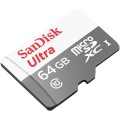 SanDisk Ultra microSDXC - Karta pamięci 64 GB Class 10 UHS-I 100MB/s z adapterem - 1097708