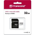 Transcend Memory microSDHC - Karta pamięci 32 GB Class 10 UHS-I U1 95/25 MB/s z adapterem - 1094748