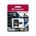 Transcend Memory MicroSDHC - Karta pamięci 8 GB UHS-1 U1 45MB/s z adapterem - 1172872
