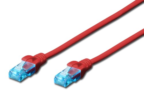 Patchcord DIGITUS UTP kat. 5e 3m PVC czerwony - 981040