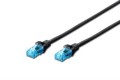 Patchcord DIGITUS UTP kat. 5e 0,5m PVC czarny - 1221212