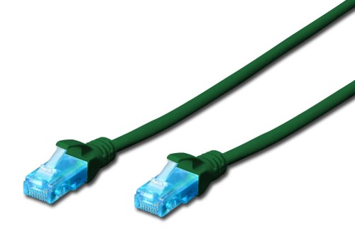 Patchcord DIGITUS UTP kat. 5e 0,5m PVC zielony - 981035