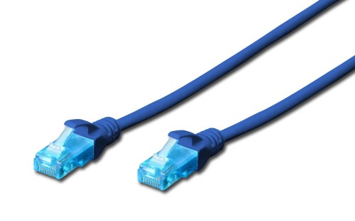 Patchcord DIGITUS UTP kat. 5e 1m PVC niebieski - 981030