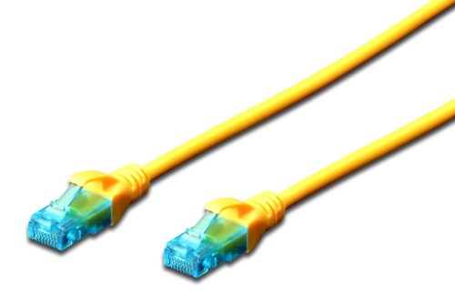 Patchcord DIGITUS UTP kat. 5e 5m PVC żółty - 981042