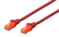 Patchcord DIGITUS UTP kat. 6 1m PVC czerwony - 981052