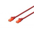 Patchcord DIGITUS UTP kat. 6 1m PVC czerwony - 1221210