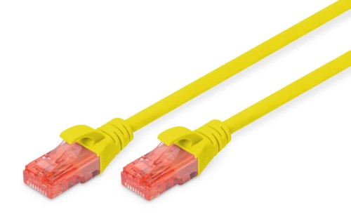 Patchcord DIGITUS UTP kat. 6 1m PVC żółty - 981053