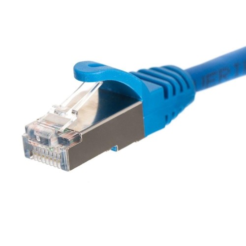 Patchcord RJ45, Netrack osłonka zalewana, kat. 5e FTP/STP, 0,5m niebieski - 982554