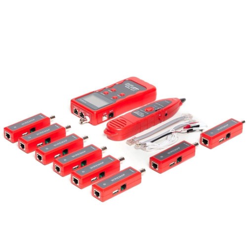 Tester kabli RJ45/RJ11/BNC/USB/map test, wyświetlacz LCD, 8 kontrolerów, Netrack - 982530