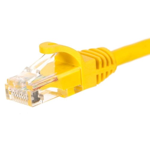 Patchcord RJ45, Netrack osłonka zalewana, kat. 5e UTP, 1m żółty - 982612