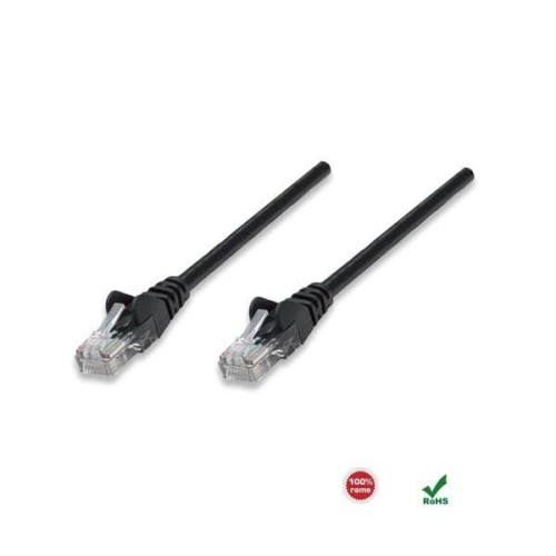 Patchcord 100% miedź Intellinet Cat.6a UTP, 3m, czarny ICOC U6AG-030-BK - 981601