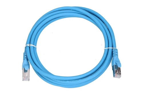 Kabel sieciowy Extralink EX.6570 (RJ45 - RJ45 ; 3m; S/FTP; kat. 6a; kolor niebieski) - 1197332