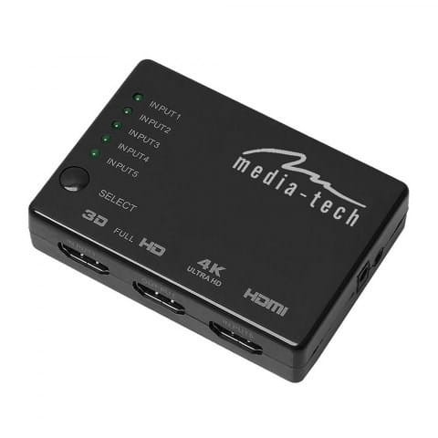 Switch HDMI Media-Tech 5xHDMI Switch 4K MT5207 - 1139513