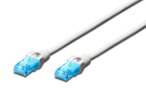 Patchcord DIGITUS UTP kat. 5e 0,5m PVC biały - 981083