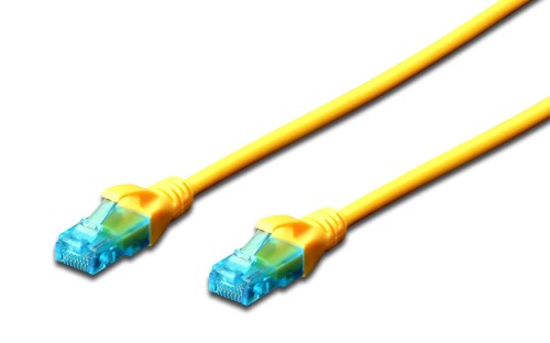 Patchcord DIGITUS UTP kat. 5e 1,5m PVC żółty - 981090