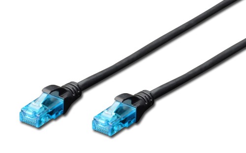 Patchcord DIGITUS UTP kat. 5e 7m PVC czarny - 981095