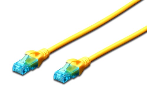 Patchcord DIGITUS UTP kat. 5e 7m PVC żółty - 981099