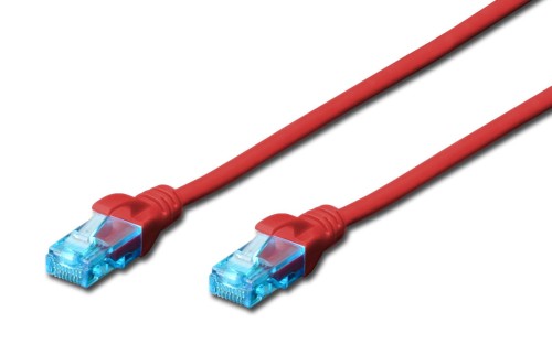 Patchcord DIGITUS UTP kat. 5e 15m PVC czerwony - 981103