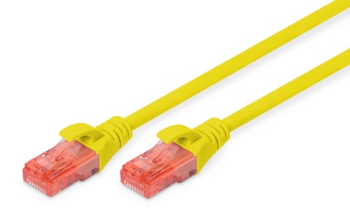 Patchcord DIGITUS UTP kat. 6 10m PVC żółty - 981081