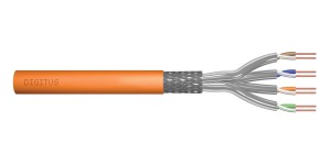 Kabel instalacyjny DIGITUS kat.7, S/FTP, Dca, AWG 23/1, LSOH, 50m, pomarańczowy