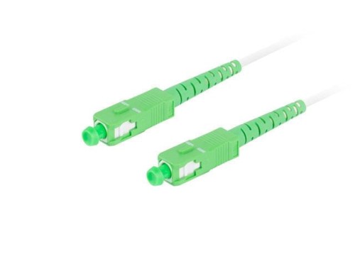 Patchcord światłowodowy Lanberg SM SC/APC-SC/APC SIMPLEX 3.0mm LSZH G657A2 15m biały - 981924