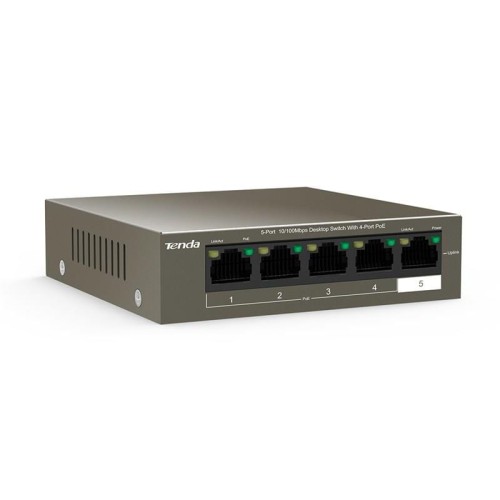 Switch PoE Tenda TEF1105P-4-38W (5x 10/100Mbps) - 743936