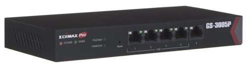 Switch zarządzalny Edimax GS-3005P 1x10/100/1000 4x10/100/1000 PoE+ Web Smart - 1043367