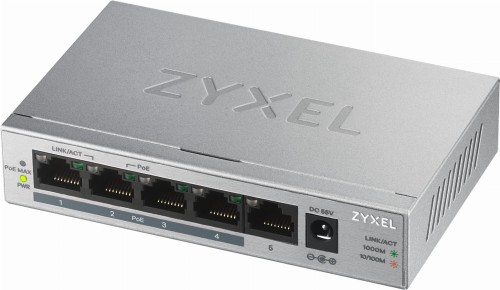 Switch niezarządzalny Zyxel GS1005HP 5x10/100/1000 PoE+ RJ45 - 1042469