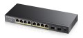 Zyxel GS1100-10HP Nie zarządzany Gigabit Ethernet (10/100/1000) Czarny 1U Obsługa PoE - 744828