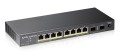 Zyxel GS1100-10HP Nie zarządzany Gigabit Ethernet (10/100/1000) Czarny 1U Obsługa PoE - 744830