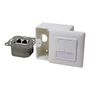 Gniazdo natynkowe/podtynkowe Cat.5e NP0035 LogiLink 2xRJ45