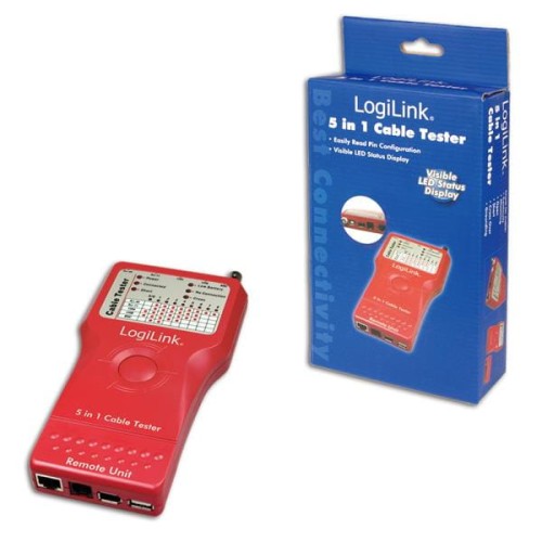 Tester okablowania LogiLink WZ0014 5-in-1 - 695458