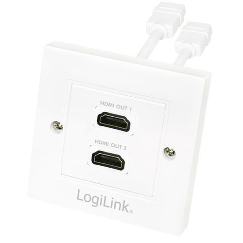 Gniazdo natynkowe 2x HDMI AH0015 LogiLink białe - 695413