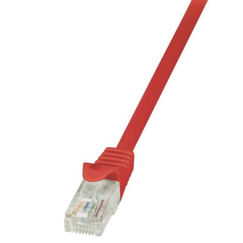Patchcord LogiLink CP1014U CAT5e U/UTP 0,25m, czerwony - 695645