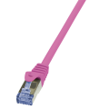 LOGILINK Patchcord Cat.6A 10G S/FTP PIMF PrimeLine 0,25m różowy - 535103