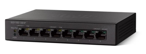 Switch niezarządzalny Cisco SG110D-08HP Desktop Switch 8x10/100/1000 PoE - 695297