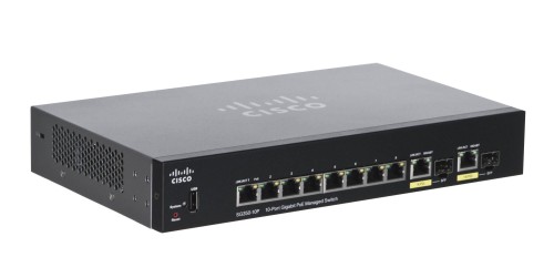 Switch Cisco SG350-10P-K9-EU (8x 10/100/1000Mbps) - 575665