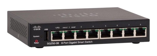 Switch Cisco SG250-08-K9-EU (8x 10/100/1000Mbps) - 744205