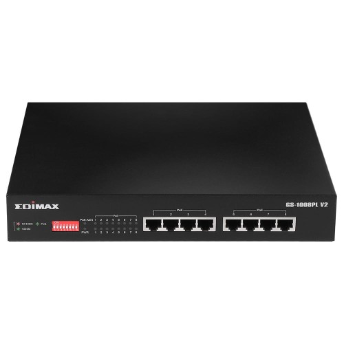 Switch niezarządzalny Edimax GS-1008PL V2 8x100/1000 8xPoE+ - 1043360