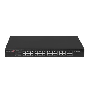 Switch EDIMAX ES-5424P  (Long Range 24-Port PoE+ Web Smart 4x Gigabit RJ45/SFP)